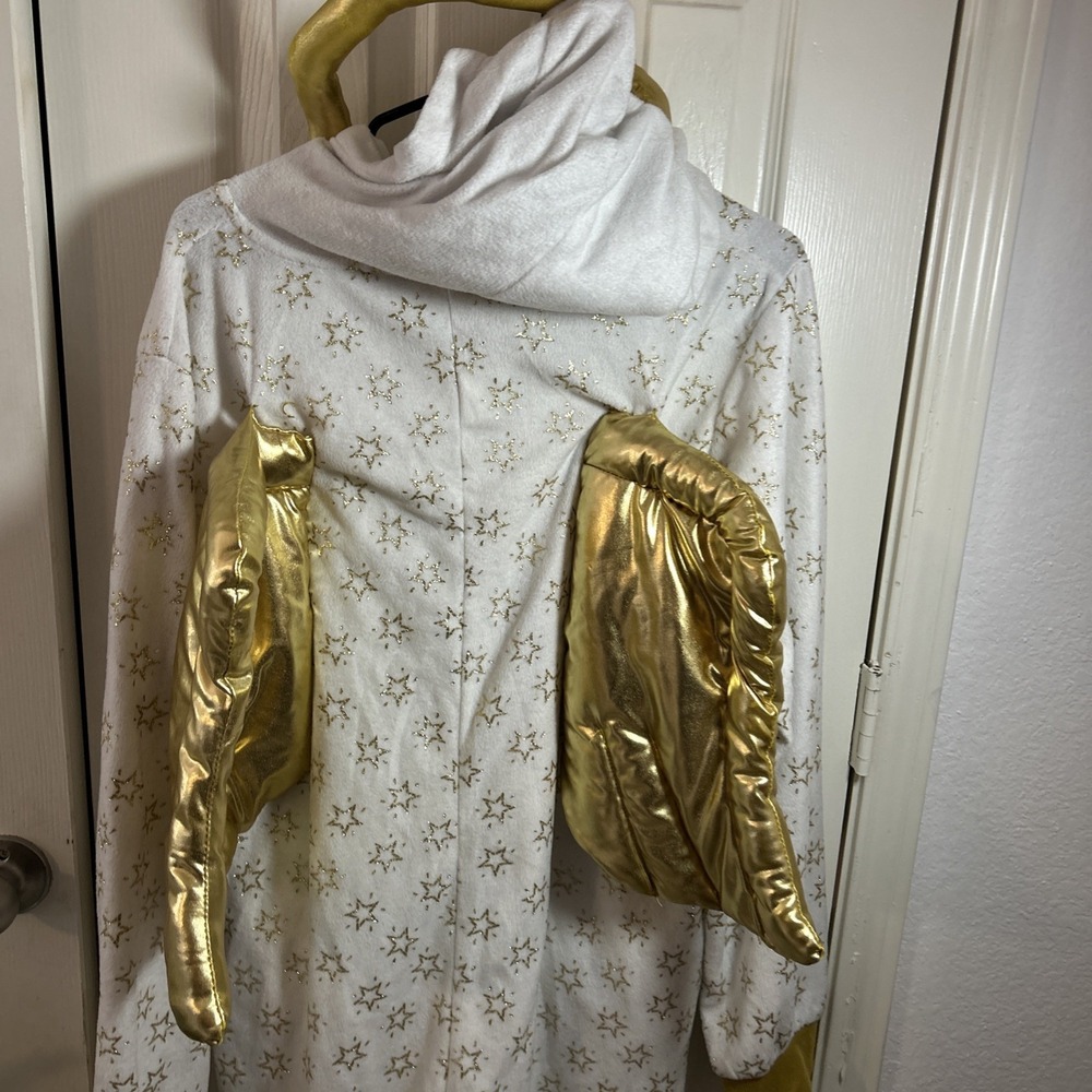 #followme Womens One Piece Christmas Themed Adult Microfleece Hoodie PJs L - Picture 8 of 11